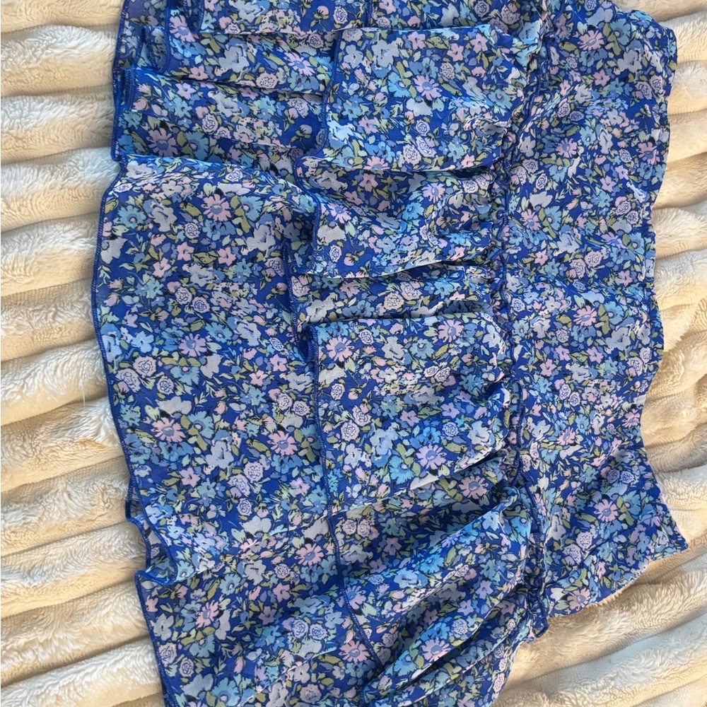 Wild Fable Blue Floral Mini Skirt